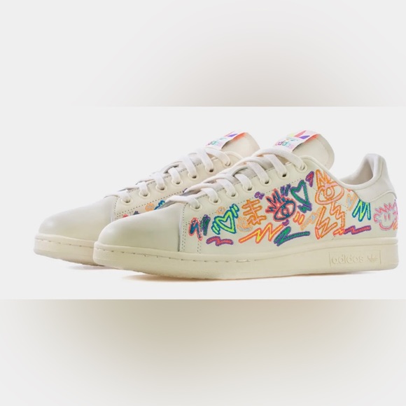 Adidas Stan Smith Kris Andrew Pride Shoes Sneakers GX6394 Cream Men’s Si… - Picture 5 of 7